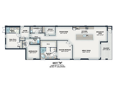 Unit B Floor plan